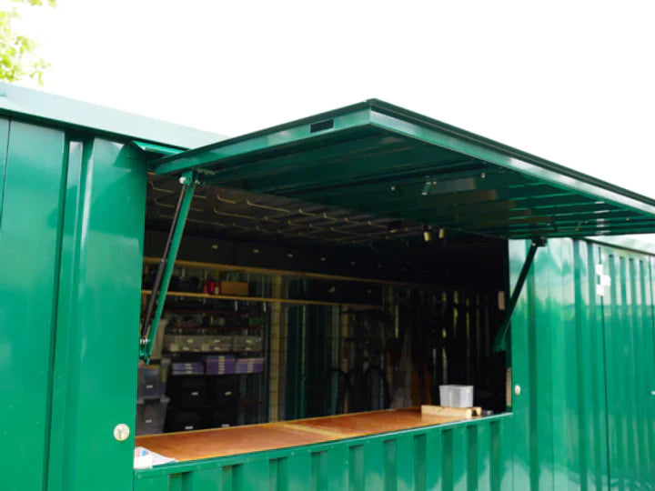 DISMOUNTABLE BAR CONTAINER 3×2 METERS GREEN RAL 6016