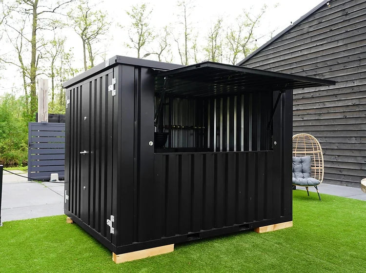 DISMOUNTABLE BAR CONTAINER 3×2 METERS BLACK RAL 9005