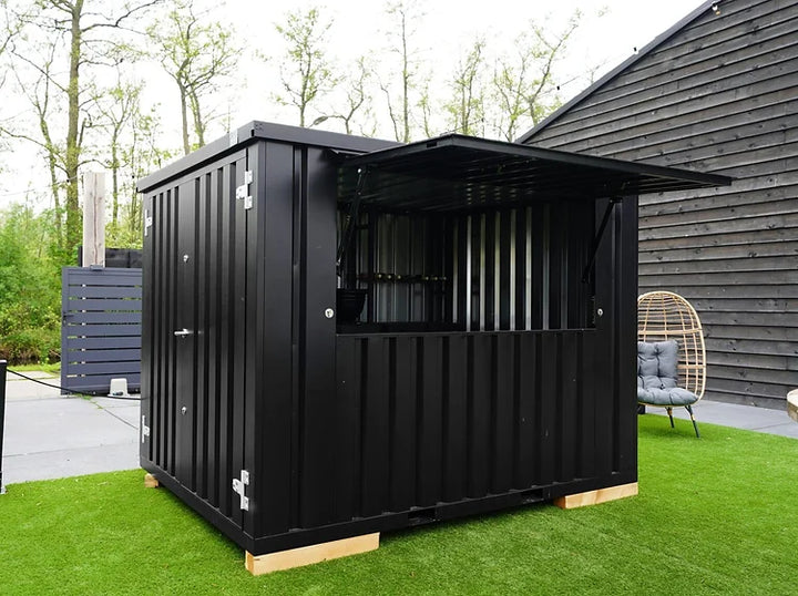DISMOUNTABLE BAR CONTAINER 3×2 METERS BLACK RAL 9005
