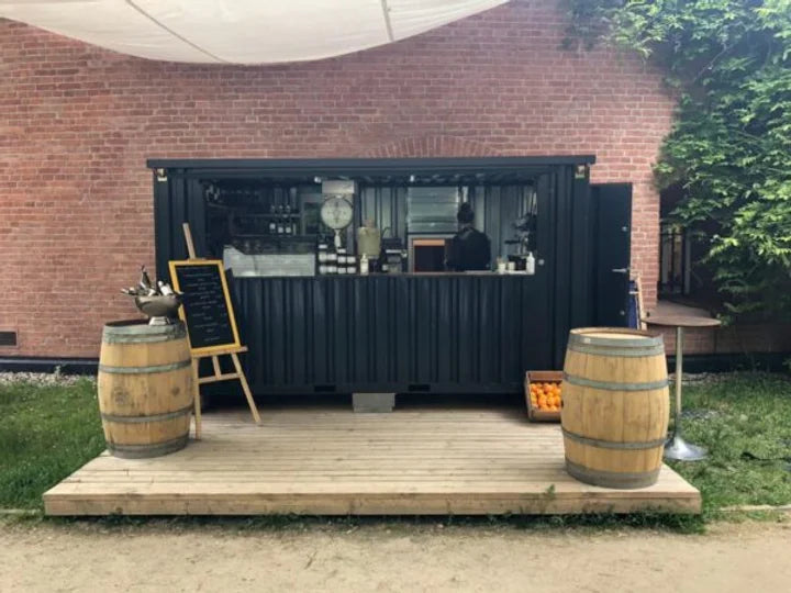 DISMOUNTABLE BAR CONTAINER 3×2 METERS BLACK RAL 9005