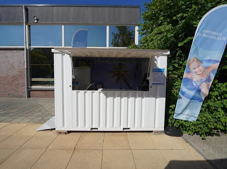 DISMOUNTABLE BAR CONTAINER 3×2 METERS WHITE RAL 9016