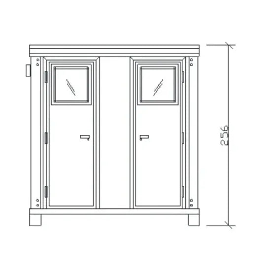 SS1 SANITARY BLOCK WITH 2 TOILETS AND 2 NEW HAND WASHER