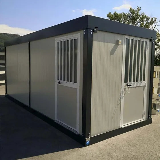 6M SSD SANITARY BLOCK WITH 2 WC, 2 SHOWERS, 2 DOUBLE SINKS AND NEW URINAL