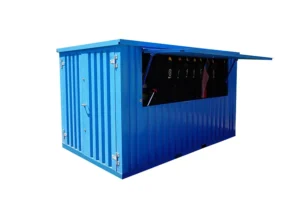 DISMOUNTABLE BAR CONTAINER 3×2 METERS BLUE RAL 5012